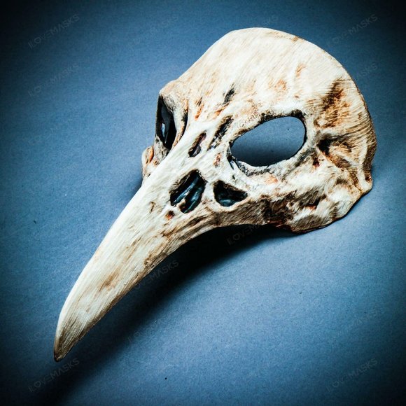 Halloween Raven Bird Realistic Skull Masquerade - Picture 10 of 10